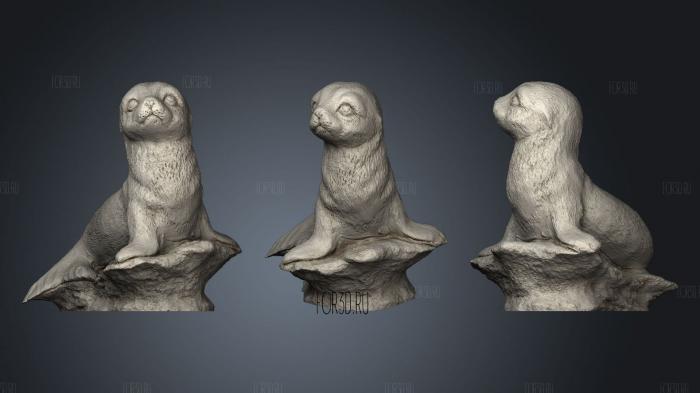 The Seal Pup stl model for CNC