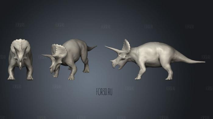 Triceratops stl model for CNC