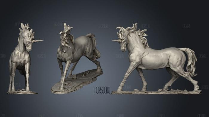 Unicorn stl model for CNC