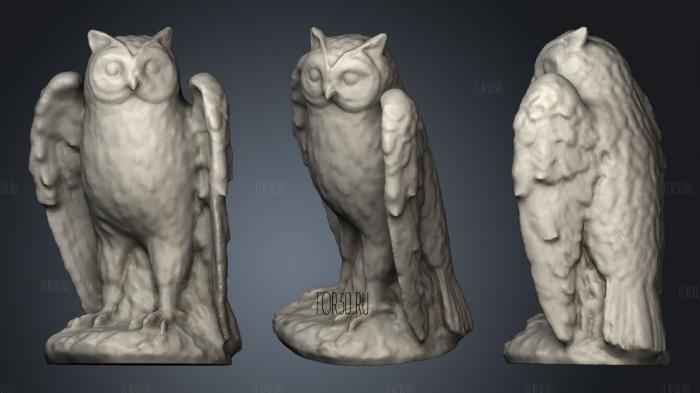 Wand Stand Owl stl model for CNC