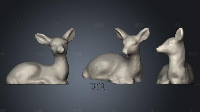 A Rather Young Fawn Or Deer stl model for CNC