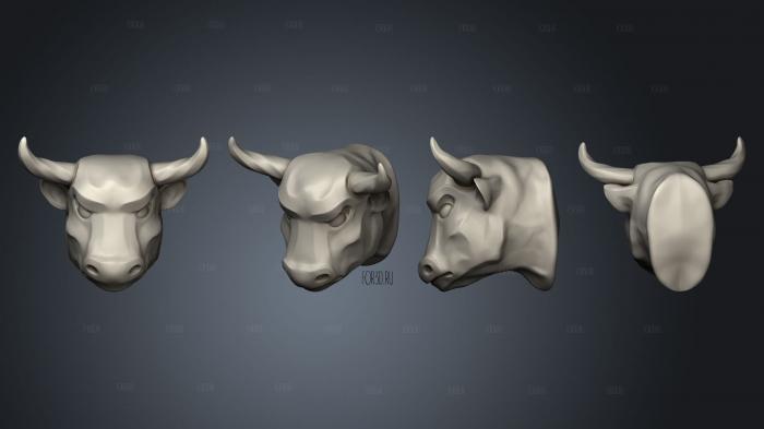 Bull head 2 stl model for CNC