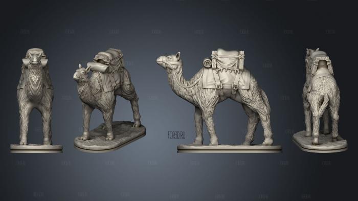 Camel Saddled Walking Based stl model for CNC