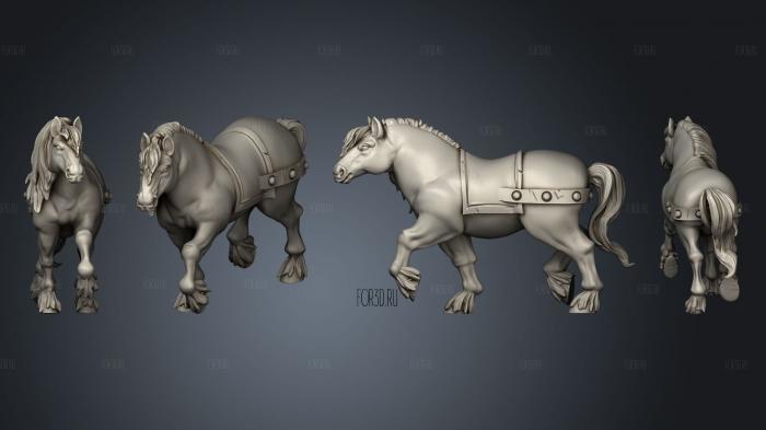 Лошадь в карете 3d stl модель для ЧПУ
