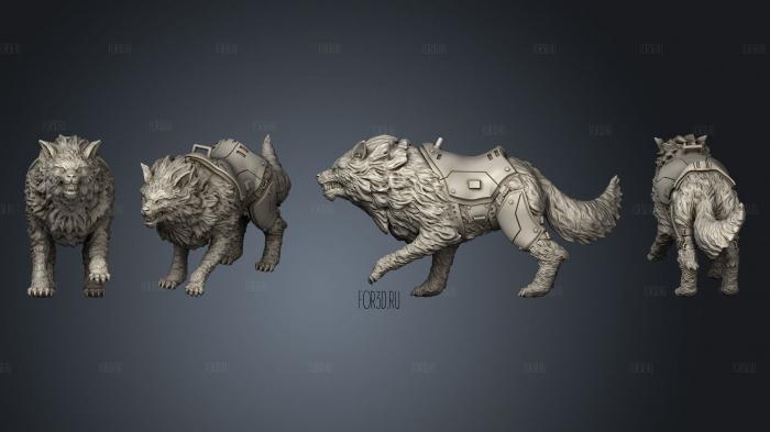 cat Wolf stl model for CNC