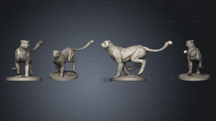 Cheetah Finished stl model for CNC
