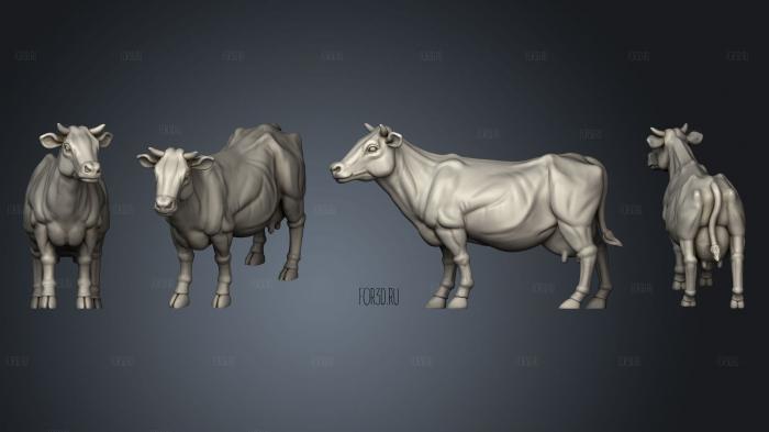 COW 01 001 stl model for CNC