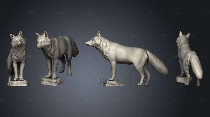 Critters Red Foxes v 3 stl model for CNC