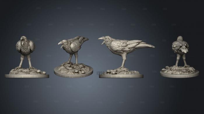 Crow Finished stl model for CNC