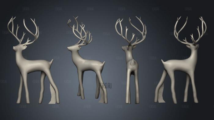 deer baby 2 stl model for CNC