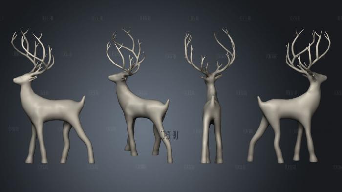 deer baby 3d stl модель для ЧПУ