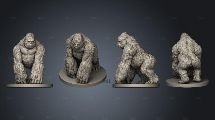 Gorilla Finished stl model for CNC