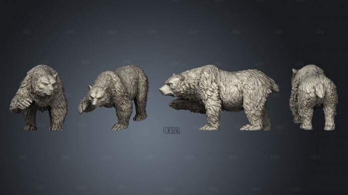 Grizzly Bear Fish 3 stl model for CNC