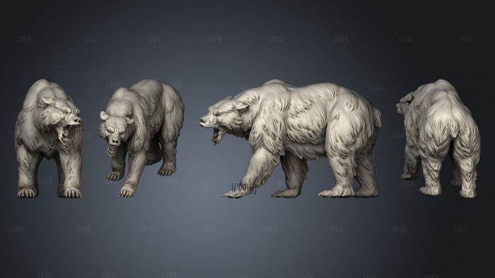 Grizzly roar stl model for CNC