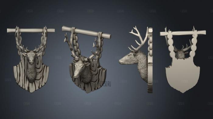 hanging deer stl model for CNC