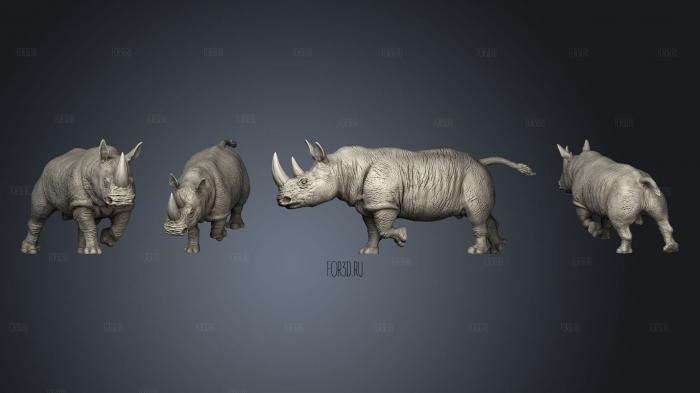 Rhino Walking Large stl model for CNC