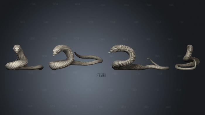 Snakes 1 stl model for CNC