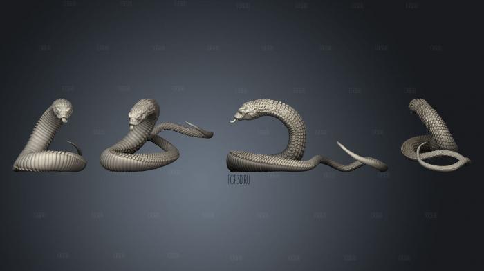 Snakes 3 stl model for CNC