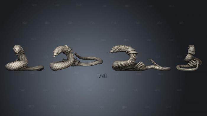 Snakes Armored 1 stl model for CNC