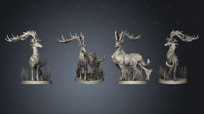 Stag Base Grass 001 stl model for CNC