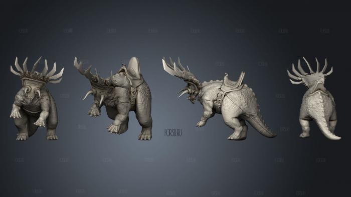 Triceratops 3d stl модель для ЧПУ