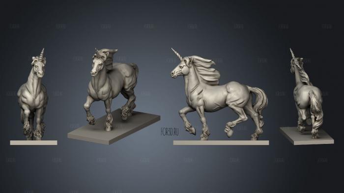 Unicorn stl model for CNC