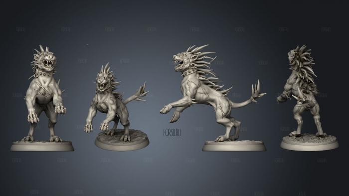 White Werewolf Tavern Evil dog 2 stl model for CNC