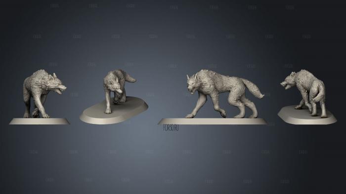 Wolf 02 stl model for CNC
