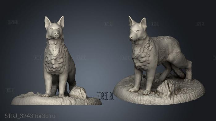 Dog Casual stl model for CNC