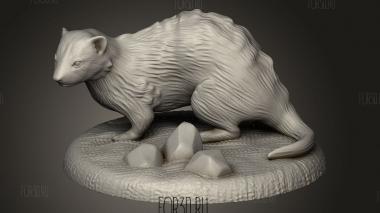 Хорек 3d stl модель для ЧПУ