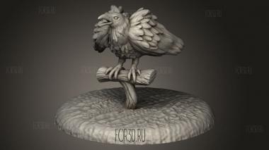 Ворон 3d stl модель для ЧПУ