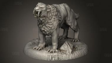 Саблезубый Тигр 3d stl модель для ЧПУ