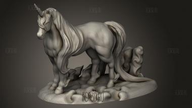 Единорог 3d stl модель для ЧПУ
