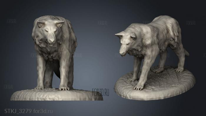 Wolf stl model for CNC