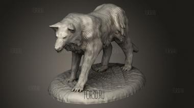 Волк 3d stl модель для ЧПУ