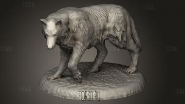 Волк 3d stl модель для ЧПУ