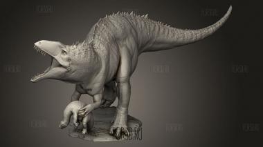 АКРОХАНТОЗАВР 3d stl модель для ЧПУ