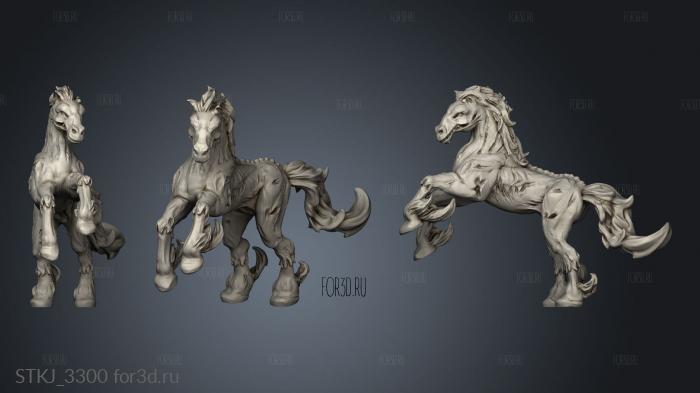 Advanced Archive Throwback Nightmare Horse stl model for CNC