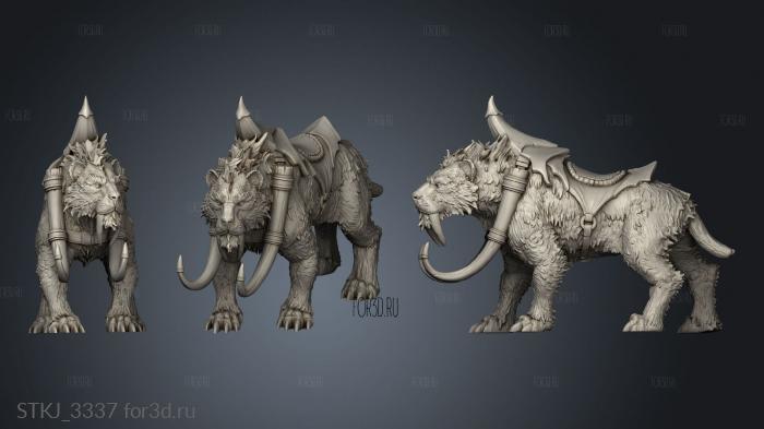 Ancient Tiger Mount stl model for CNC