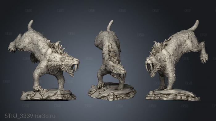 Ancient Tiger stl model for CNC