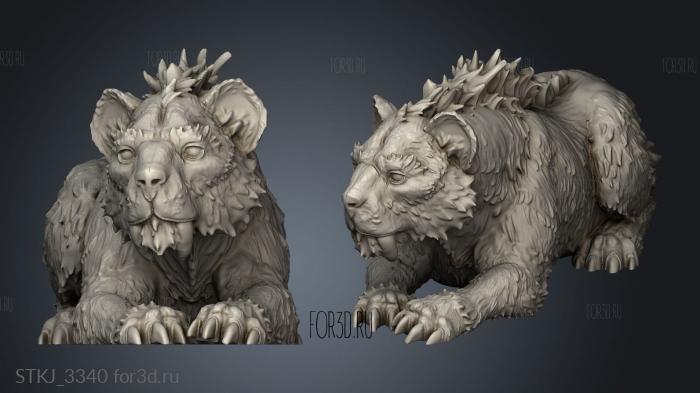 Ancient Tiger Cubs Cub stl model for CNC