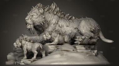 Древние Тигрята 3d stl модель для ЧПУ