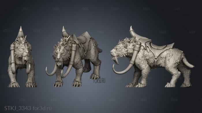 Ancient Tiger Mount stl model for CNC