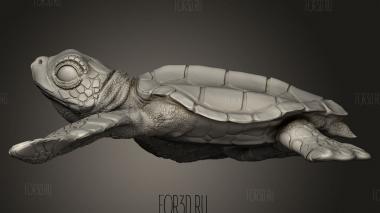 Животное Кожистая Морская Черепаха,вылупляющийся детеныш 3d stl модель для ЧПУ