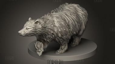 Животные Барсук 3d stl модель для ЧПУ