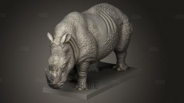 Животные Носорог 3d stl модель для ЧПУ