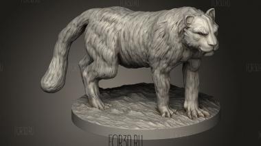 Животные Снежный Барс 3d stl модель для ЧПУ