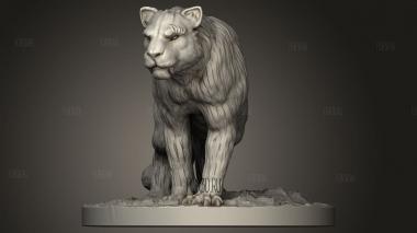 Животные Снежный Барс 3d stl модель для ЧПУ
