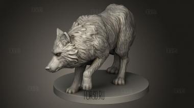 Животные Волк 3d stl модель для ЧПУ
