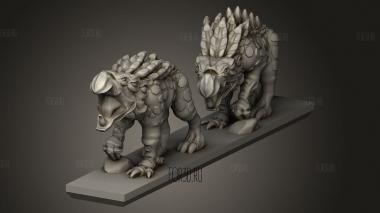 Демон Хаос Хаунд стрип 3d stl модель для ЧПУ